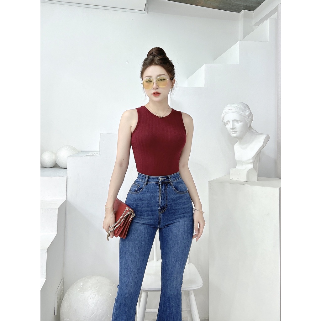 Áo thun ba lỗ nữ CRAZYTEEN phong cách năng động AT0322