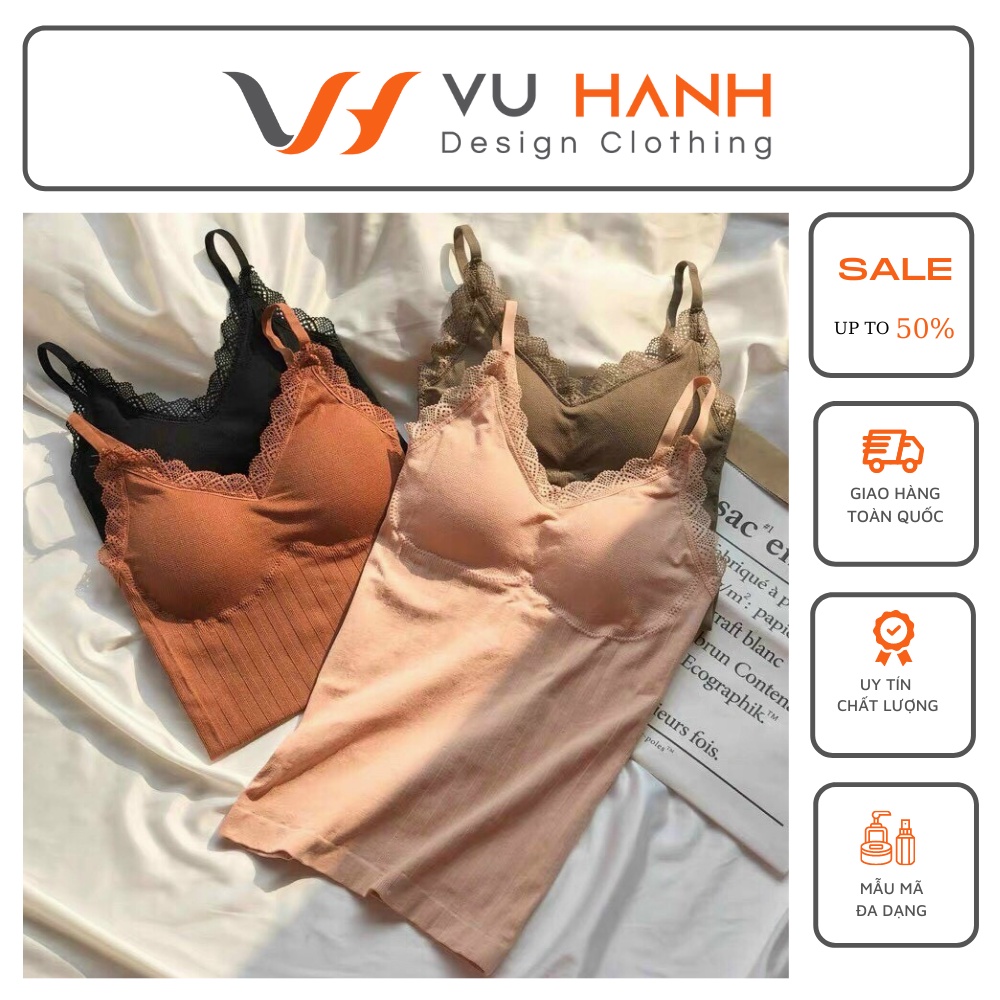 Áo Bra Dáng Dài Len Tăm Phối Viền Ren | Shop Vũ Hạnh