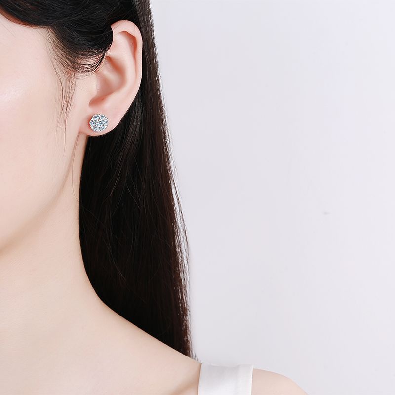 XDY-804    bông tai bạc 925 cho nữ, Moissanite 0,48 carat