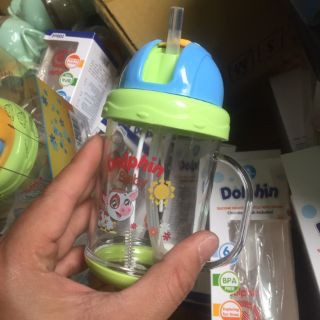 Bình nước cao cấp có ống hút Dolphin 240ml