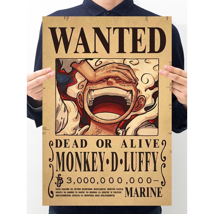 Mô Hình Nhân Vật Luffy 3 tỷ Bounty Trong Phim Hoạt Hình One Piece Cỡ A3