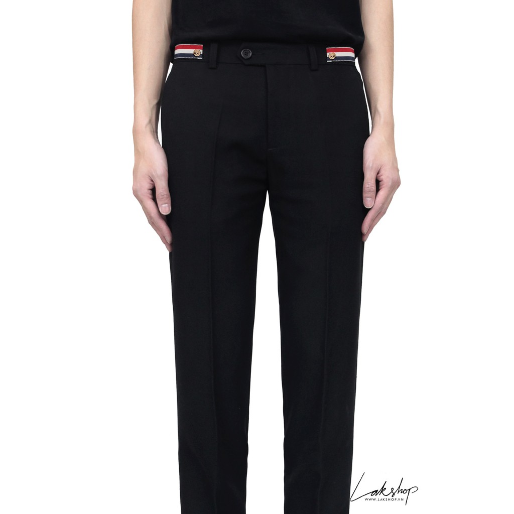 Quần âu T.B Striped Arm Band Black Trouser