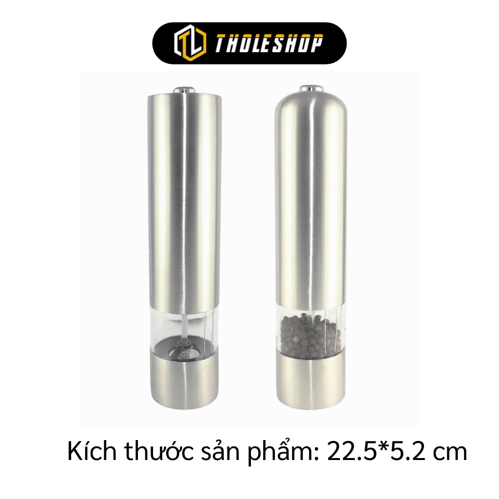 Lọ Xay Tiêu - Dụng Cụ Xay Tiêu Cầm Tay 2in1 Bằng Inox (Đầu Tròn Và Đầu Phẳng) 8949