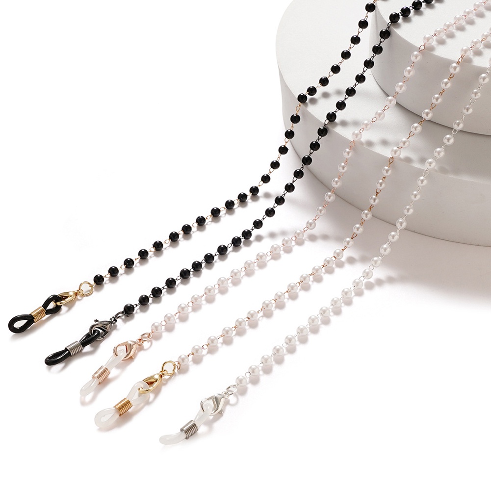 Vòng cổ Đeo Mắt Kính Đính Hạt Ngọc Trai Nhân Tạo Nhiều Màu Thời Trang Cho Nữ