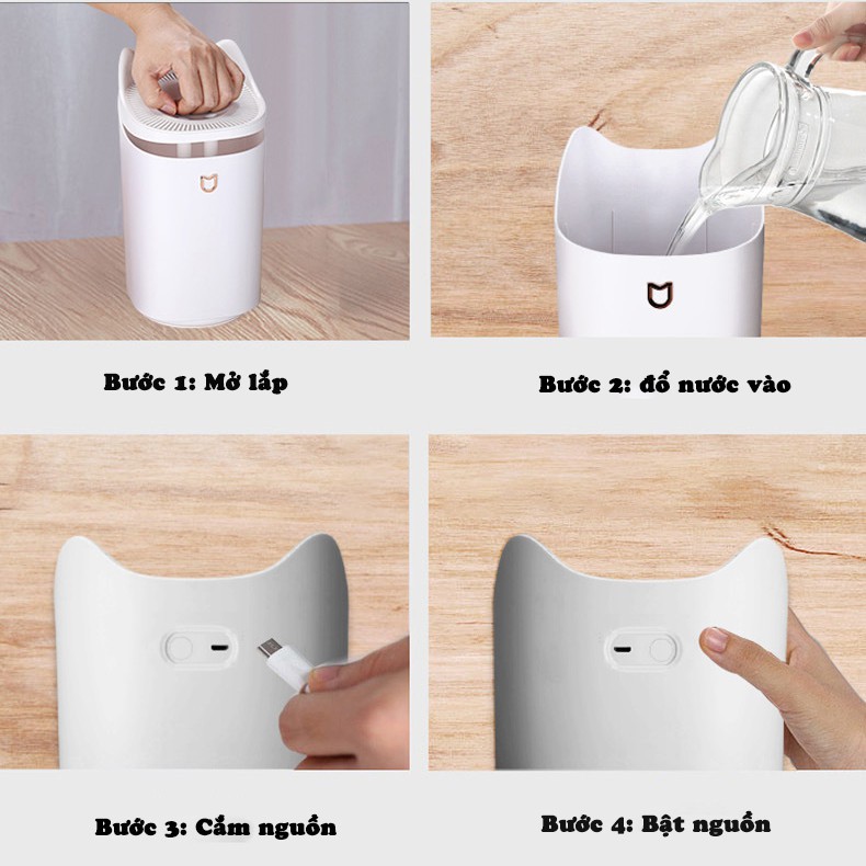 [BH 1 đổi 1] Máy Phun Sương Tạo Ẩm Không Khí 3 lít HUMIDIFIER