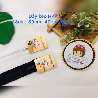 Dây Kéo HKK Hàng Đẹp Bền Chất Lượng dùng may khoá túi khoá quần tây, bóp ví túi sách, áo ruột gối bền đẹp