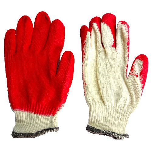 Găng tay sợi phủ cao su đỏ (1 đôi) - loại 1 phủ sơn dày