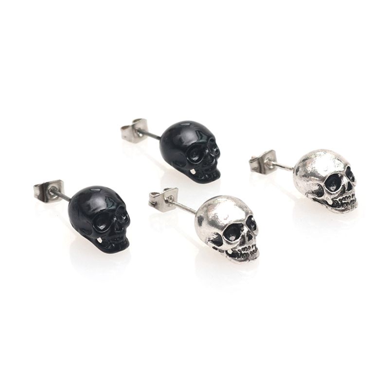 Đôi khuyên tai hình đầu lâu cá tính thời trang cho nam nữ