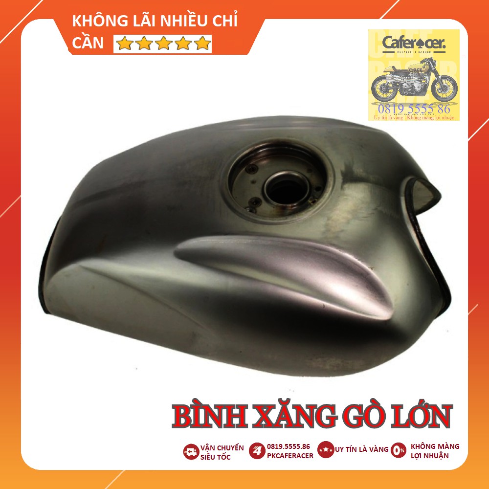 BÌNH XĂNG LỚN CLASSIC GÒ TO CHUYÊN ĐỘ CAFE RACER, TRACKER, BOBBER.| THÙNG XĂNG GÒ LỚN MỘC ,THÉP DÀY DẶN , CHƯA SƠN