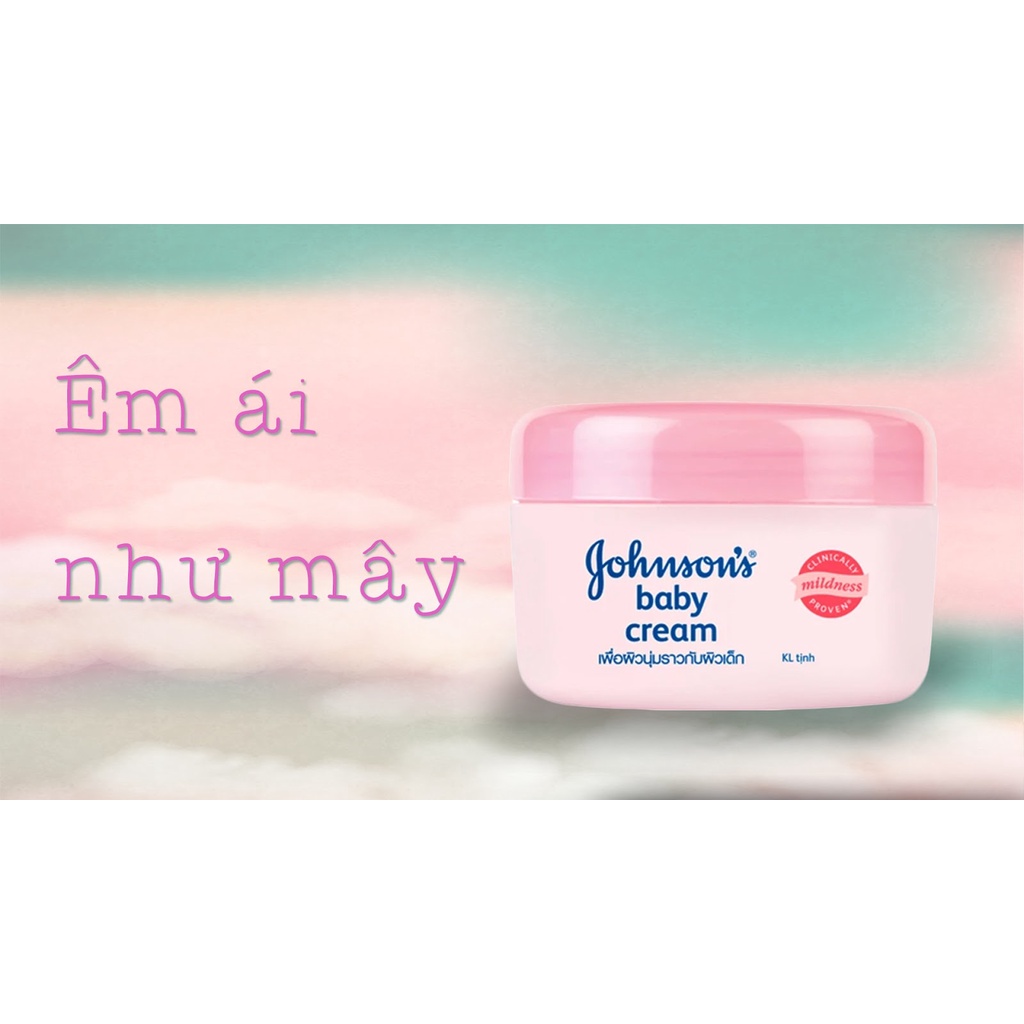 Kem Dưỡng Da Cấp Ẩm, Chống Nẻ Da Johnson's Baby Milk Cream 50g - Nắp Hồng