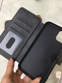 [Mã ELFLASH3 hoàn 10K xu đơn 20K] Bao da gập IPhone 11 dạng ví cực đẹp
