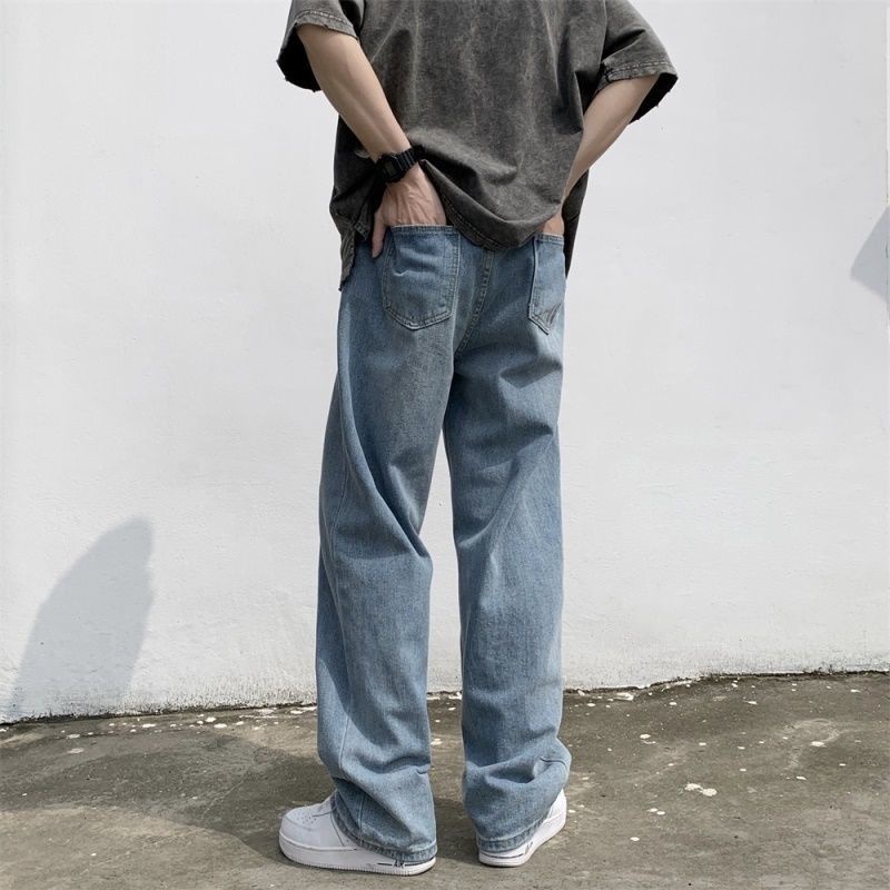 Quần Jean Ống Rộng Thời Trang Vintage Mỹ Dành Cho Nam