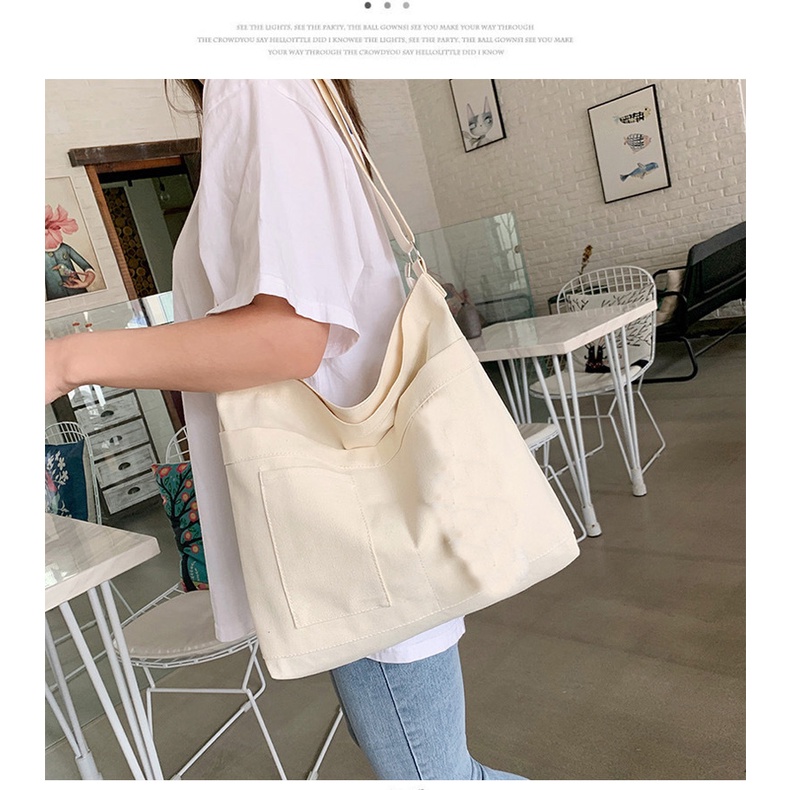 Túi Đeo Chéo Nữ vải canvas Túi Đeo Vai đi học đi chơi phong cách Hàn Quốc