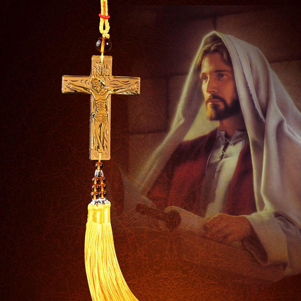 Dây Treo Trang Trí Xe Hơi Hình Thánh Giá Bằng Gỗ|Tượng Chúa Jesus Thánh Giá Trang Trí Xe Hơi