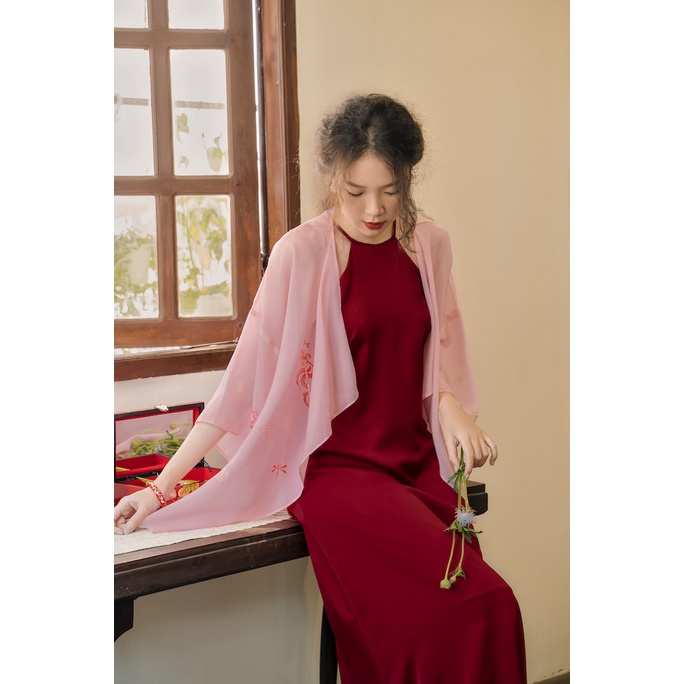 Sumire Store Áo khoác Hoa Thanh - Hồng