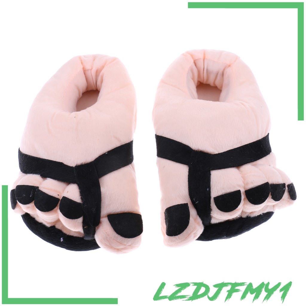 Dép Bông Mềm Giữ Ấm Ngón Chân To Hóa Trang Màu Đen Dành Cho Người Lớn