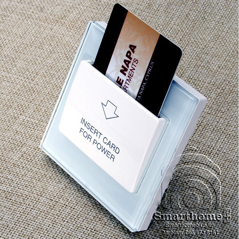 Công Tắc Thẻ Từ Khách Sạn Cao Cấp Mặt Kính Vuông 40A SHP-KS1