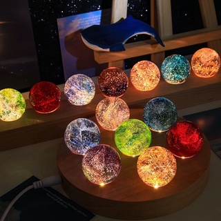 Đèn led ngọc rồng thuỷ tinh đầy màu sắc tặng người yêu - hàng order