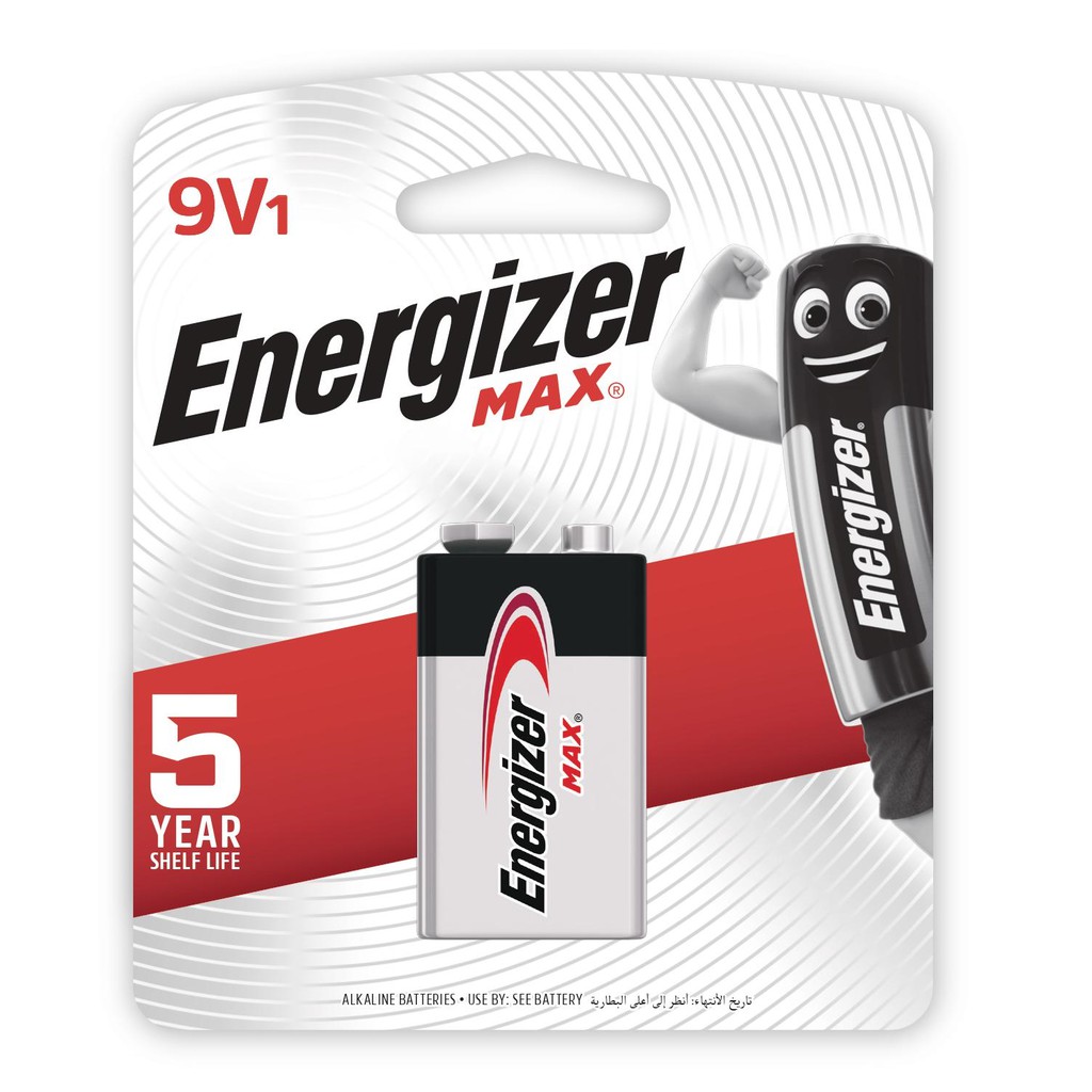 Pin Vuông 9V Energizer vỉ 1 Viên 9V (Nhập Khẩu Malaysia)[Chính Hãng 100%]