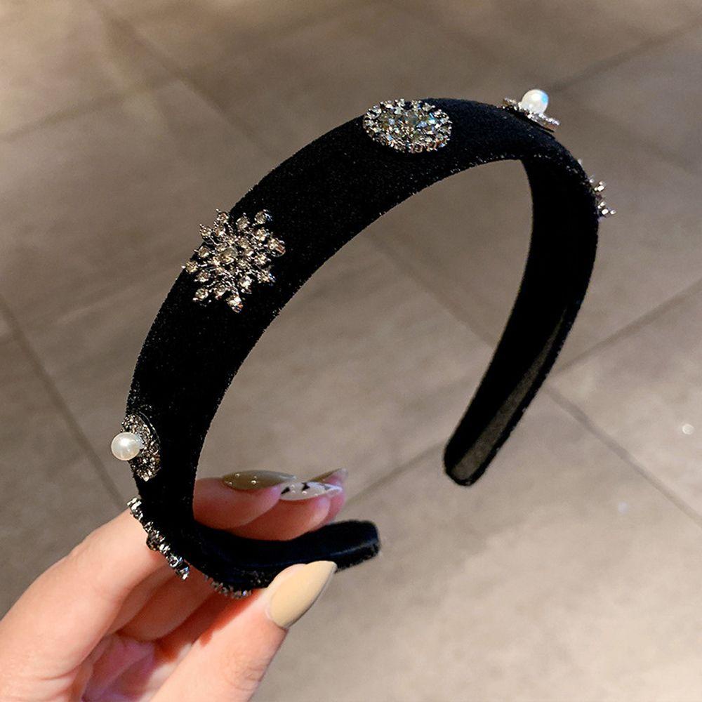 Băng Đô Cài Tóc Màu Đen Ngà Phong Cách Cổ Điển Thời Trang Cho Nữ|Băng Đô Cài Tóc Phong Cách Vintage Ngọt Ngào