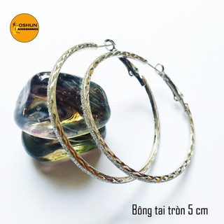 Bông tai tròn 5cm flash sale mừng đại lễ