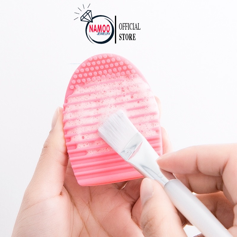 Dụng cụ vệ sinh cọ trang điểm silicone tiện lợi dễ sử dụng, miếng giặt làm sạch cọ trang điểm