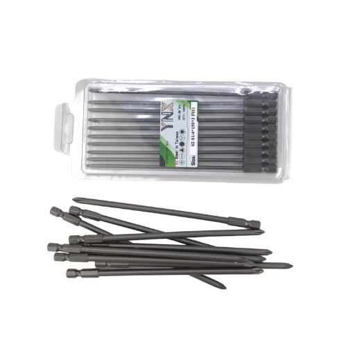 Mũi vít đầu bắn bake 4 cạnh hình chữ thập dài 150mm PH1 đuôi lục giác bằng thép S2