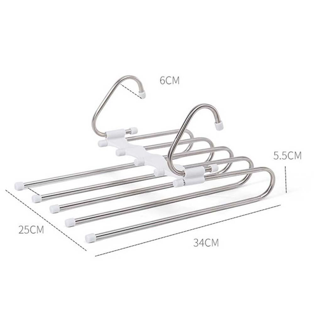 Móc Treo Quần Áo Đa Năng 5 Trong 1 Bằng Thép Không Gỉ