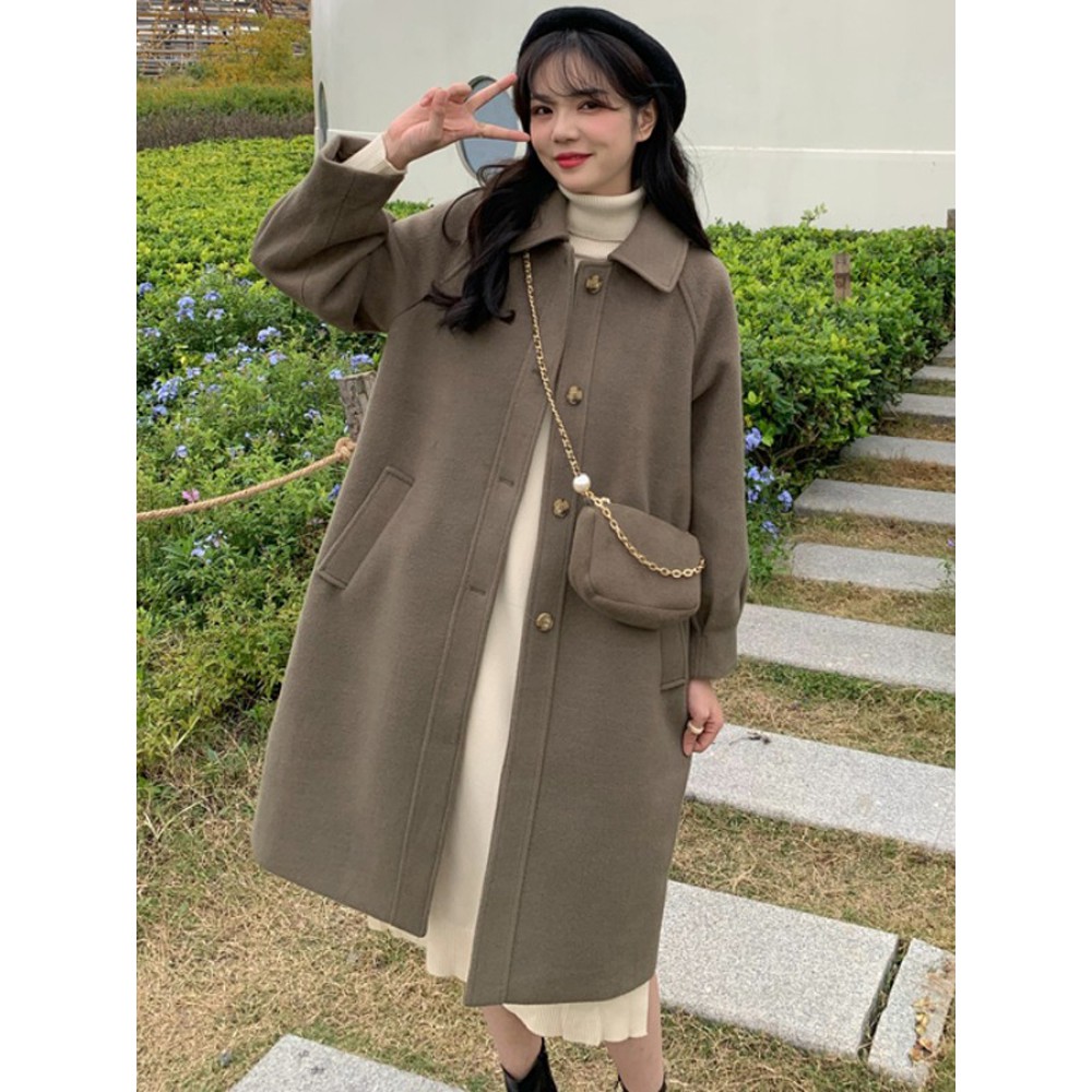 ÁO KHOÁC DẠ DÁNG DÀI KHUY SỪNG ĐỘC - LẠ - HÀN QUỐC ULZZANG - FREESHIP