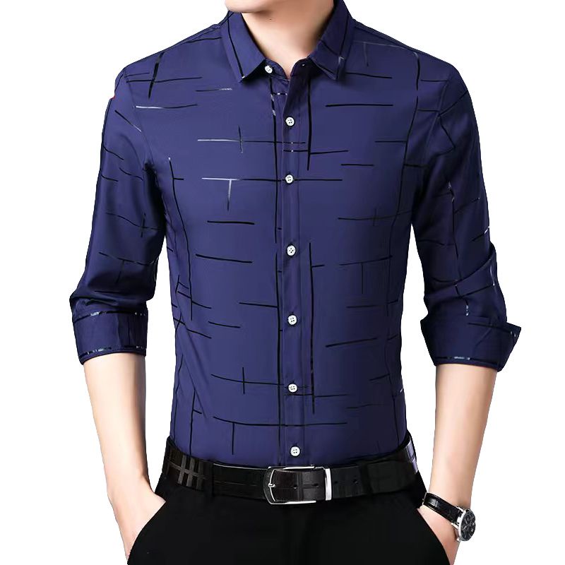 Áo Sơ Mi Nam Dài Tay In Họa Tiết Mới Size M-3XL