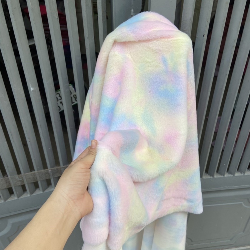 Thảm lông chụp hình - trải bàn trang điểm lông mịn - không đế chống trơn và may viền