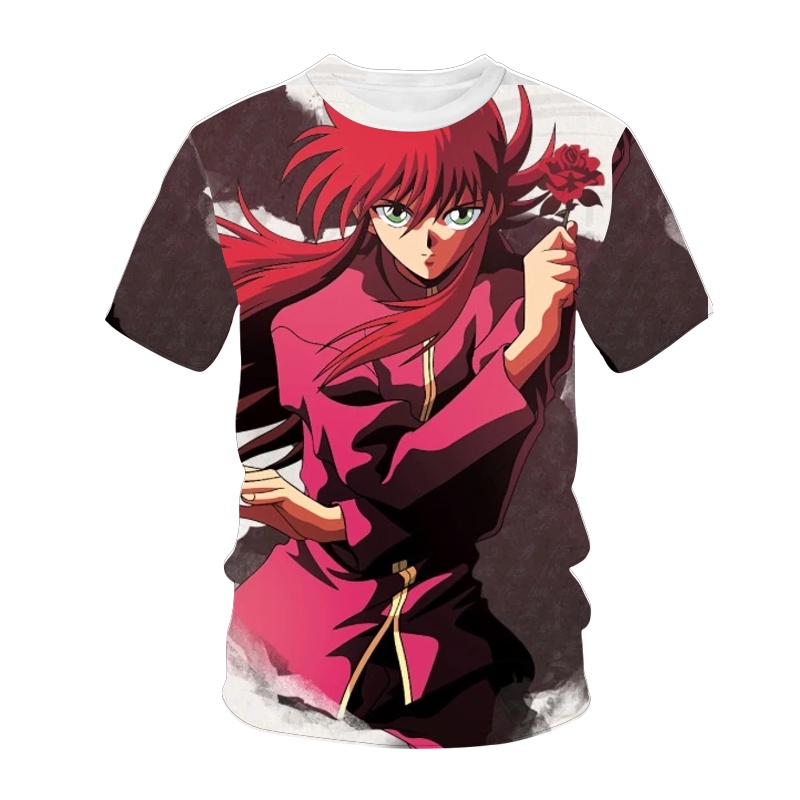 Áo nam Tay Ngắn In Hình Nhân Vật Yu Hakusho Cá Tính