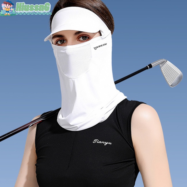 Khẩu Trang Lụa Mát Thoáng Khí Che Phủ Cổ Và Cổ Chống Nắng Thoáng Khí Cho Nữ Chơi Golf