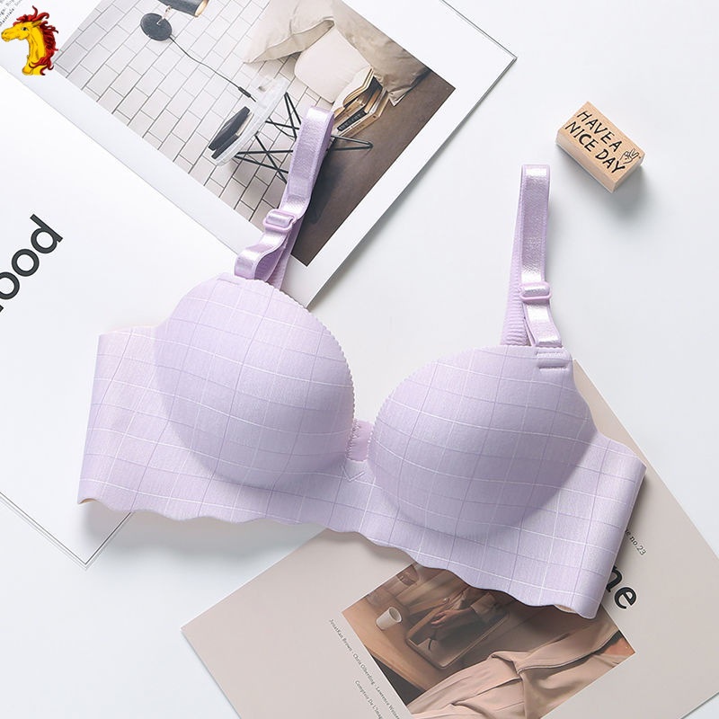 Áo lót su đúc không gọng cup chéo kẻ caro mút nâng nhẹ hàng chính phẩm xịn lem màu