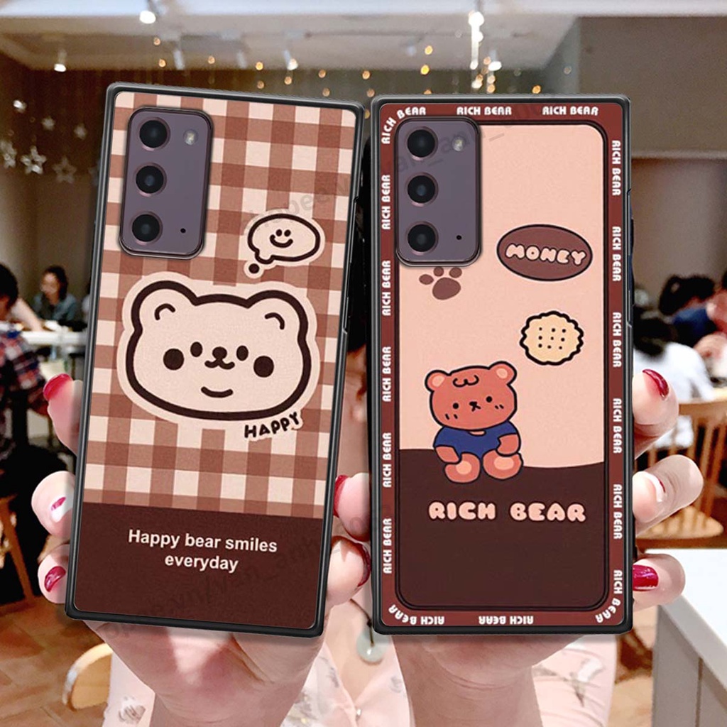 Ốp lưng Samsung Note 20 in hình hoa, gấu rich bear nghệ thuật, thời trang