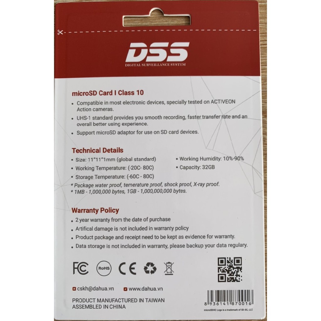 Thẻ Nhớ Camera chuyên dụng 32GB/64GB DSS - Dahua | BigBuy360 - bigbuy360.vn