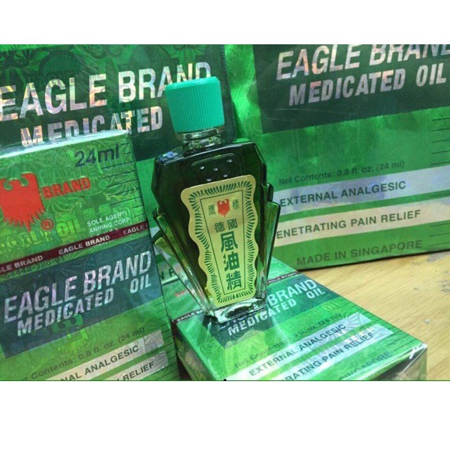 Dầu Gió Nước Xanh 2 Nắp Eagle Brand 24ml