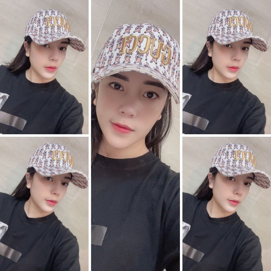 Nón lưỡi trai nữ thời trang in hình, logo thêu, hàng cao cấp, 2 lớp nét căng