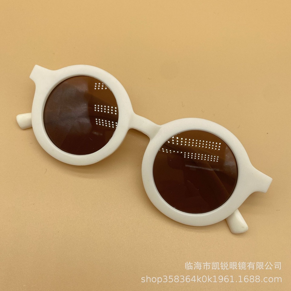 Kính Râm Trẻ Em Tròn Mờ Thích Hợp Cho Bé 1-8 Tuổi