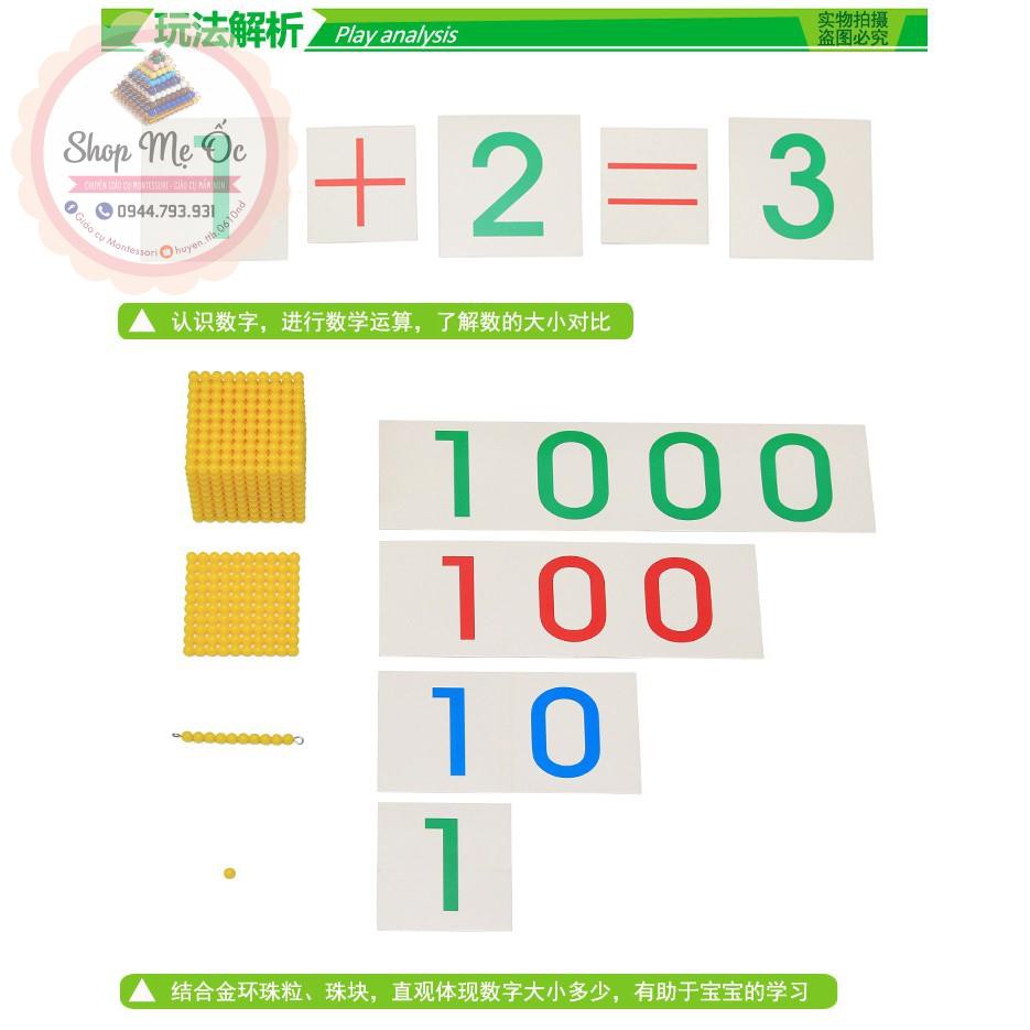 Giáo cụ Montessori - Trò chơi ngân hàng giới thiệu hệ thập phân