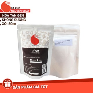 Cà phê đen nguyên chất hòa tan - Light Coffee - Gói 50gr