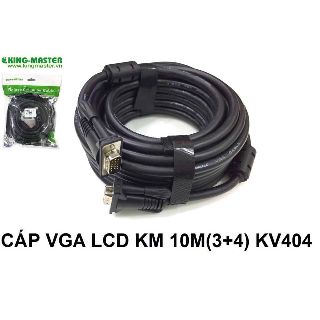 CÁP VGA LCD KINGMASTER KM 3+4 TỪ 1.5M ĐẾN 20M 1.5M KV 401 , 3M KV 402, 5M KV 403, 10M KV 404