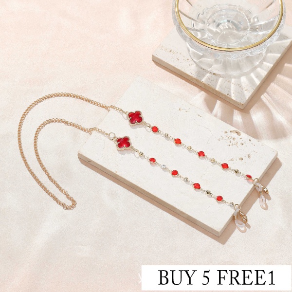 Dây Nối Dài Mắt Kính Chống Mất Hình Cỏ Bốn Lá Màu Sắc Thời Trang