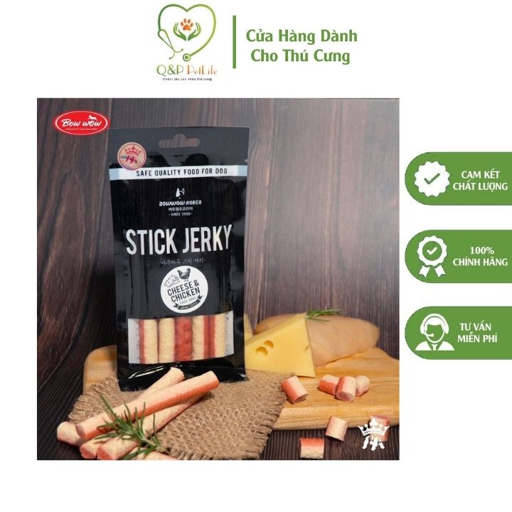 Stick Jerky Phô Mai Que Mềm Đủ Hương Vị Cho Chó Mèo Sản Xuất Tại Hàn Quốc Cung Cấp Đầy Đủ Dinh Dưỡng Cho Thú Cưng
