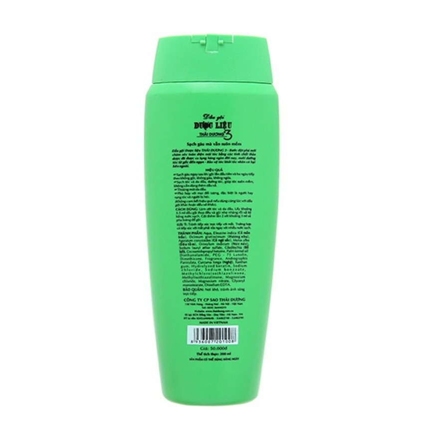Dầu Gội Đầu Thái Dương 3 Ngắn Ngừa Gàu Hương Hoa 600ml BM15 Bù Đắp Hư Tổn Cho Tóc - Bảo Minh Pharmacy