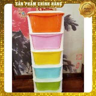 💧tủ nhựa ngăn kéo 5 tầng sắc màu💧