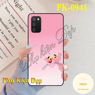 Ốp lưng SamSung Galaxy A03s viền đen in hình Cartoon Chú Báo Hồng