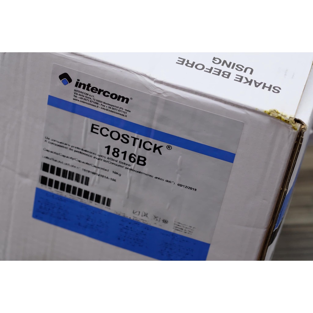Keo sữa Ecostick1816B chuyên dùng dán da, dán các vật liệu lót, gia cố. Keo sữa không mùi, an toàn với người sử dụng