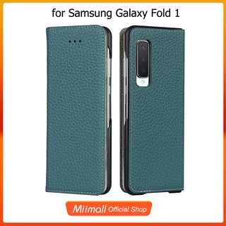 Bao Da Nắp Gập Từ Tính Kiểu Ví Kèm Ngăn Đựng Thẻ & Giá Đỡ Đứng Sang Trọng Cho Samsung Galaxy Fold 5G (2020)