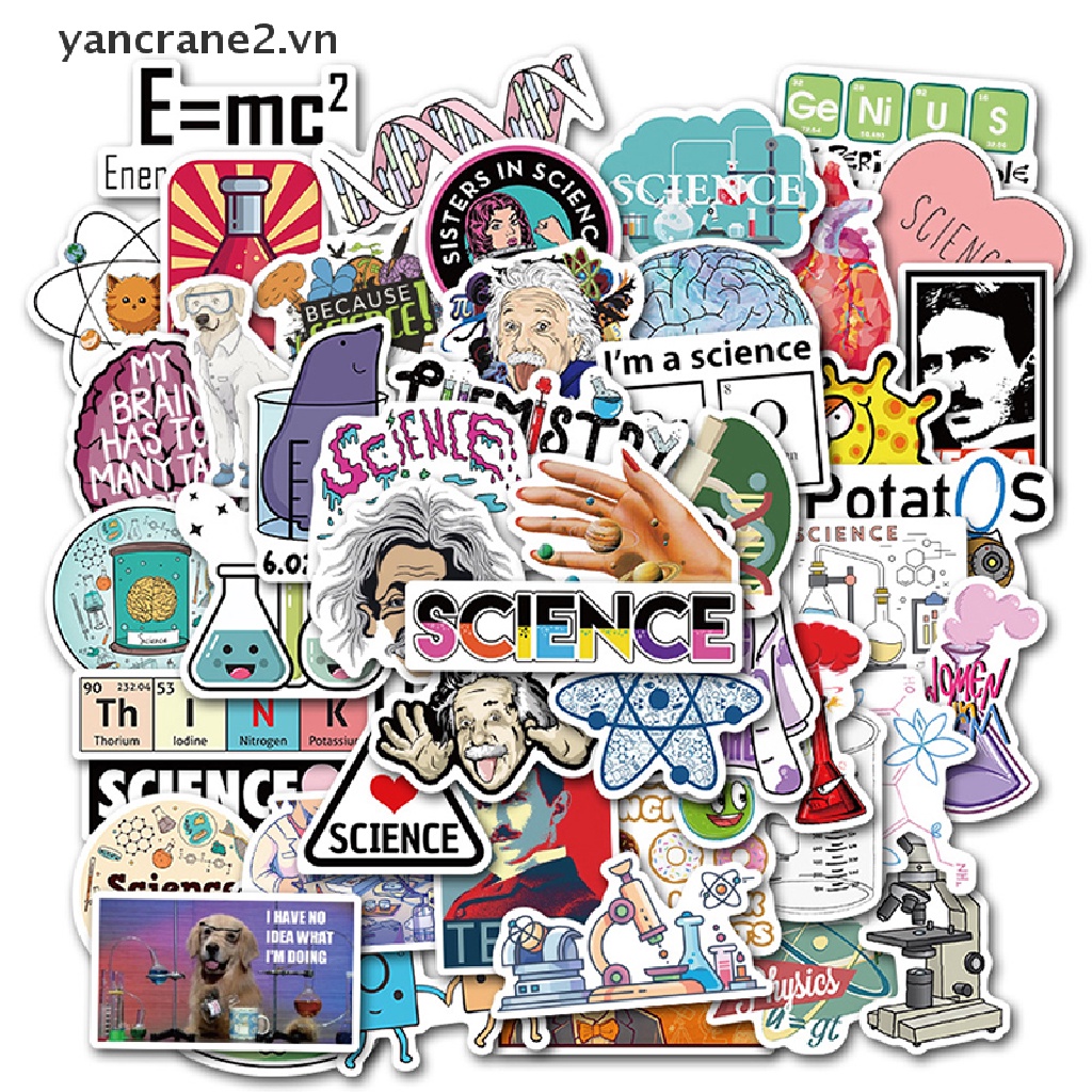 Set 50 Sticker Dán laptop Hình Chim Hồng Hạc DIY 2Vn